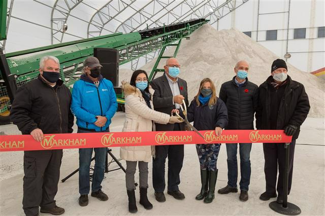 Markham Mayor Frank Scarpitti and members of City Council officially open the new East Markham Operations Yard.